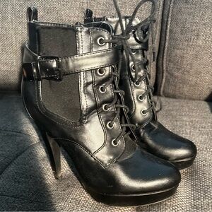 Guess Black Women's Ankle Boots zip up